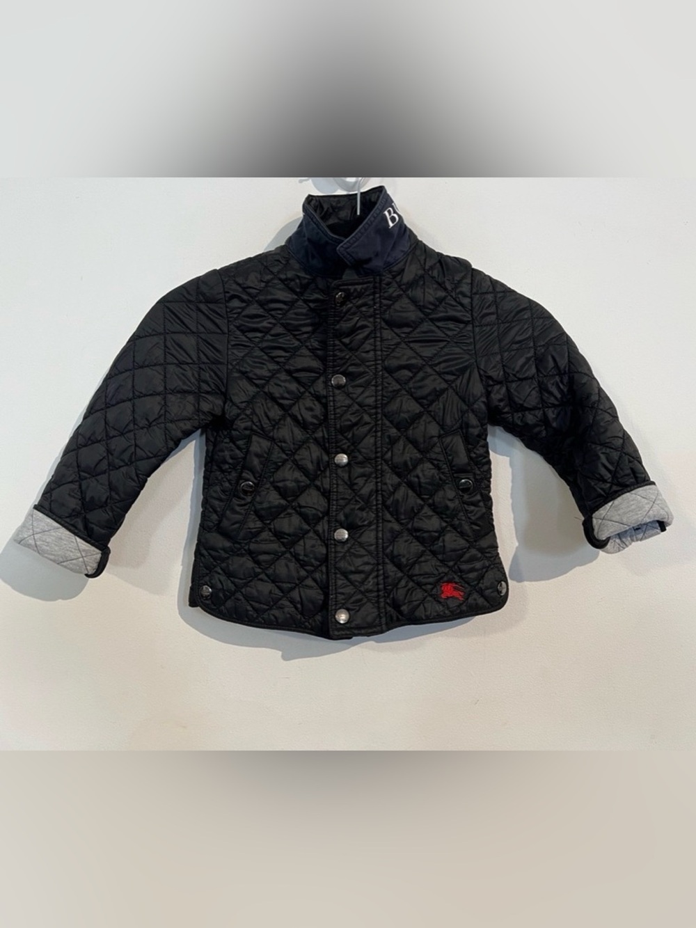 ✨BURBERRY Black Quilted Puffer Boys’ Jacket Size 4Y✨EUC❣️